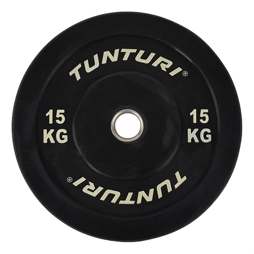 Sort Tunturi Training Bumper Plate - 15 kg