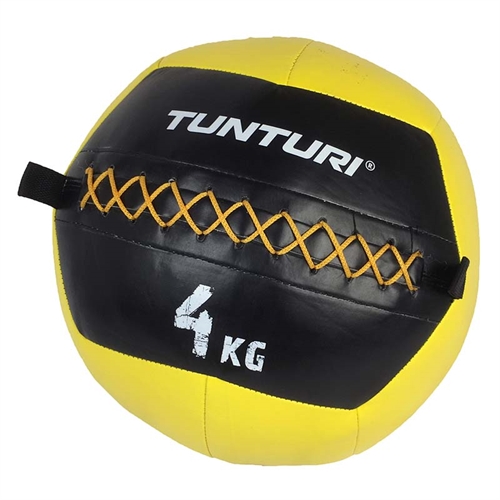 Tunturi Wall Ball - 4 kg i gul