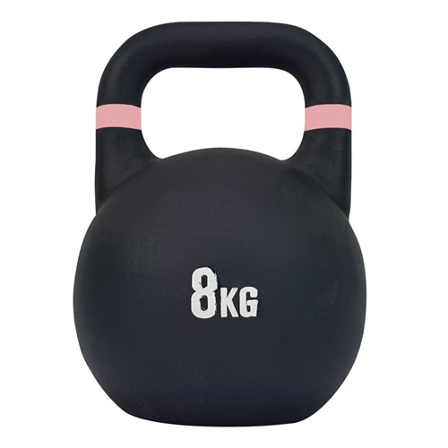 Tunturi Competetion Kettlebell - 8 kg i sort med pink detaljer