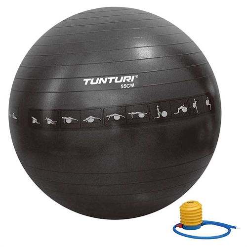 Tunturi Sort Træningsbold - 55 cm i sort