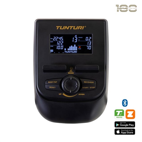 Nærbillede af skærm på Tunturi Centuri C100-F Crosstrainer - Limited Edition