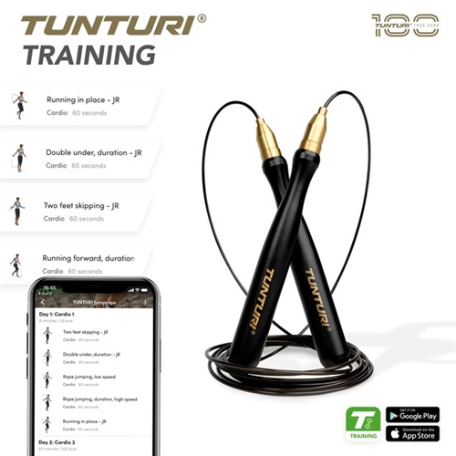 Træningsapp til Tunturi Centuri Speedrope - Justerbart - Limited Edition