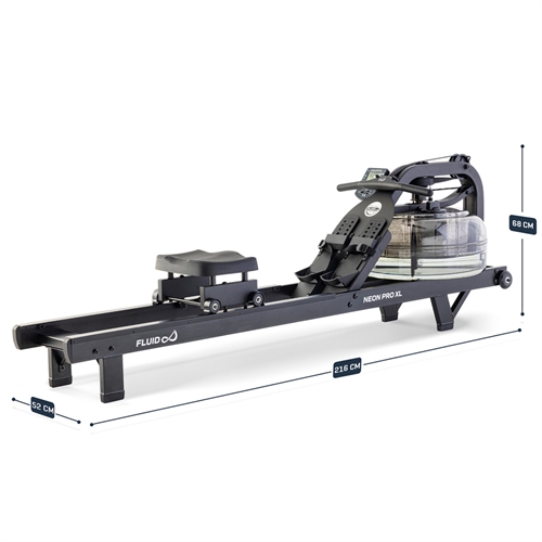 Fluid Rower Neon Pro XL Vandromaskine mål