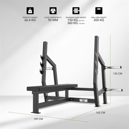 Tunturi Platinum Horizontal Benchpress  mål