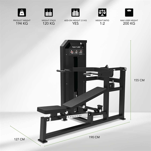 Tunturi Platinum Multi Press (Selectorized) mål