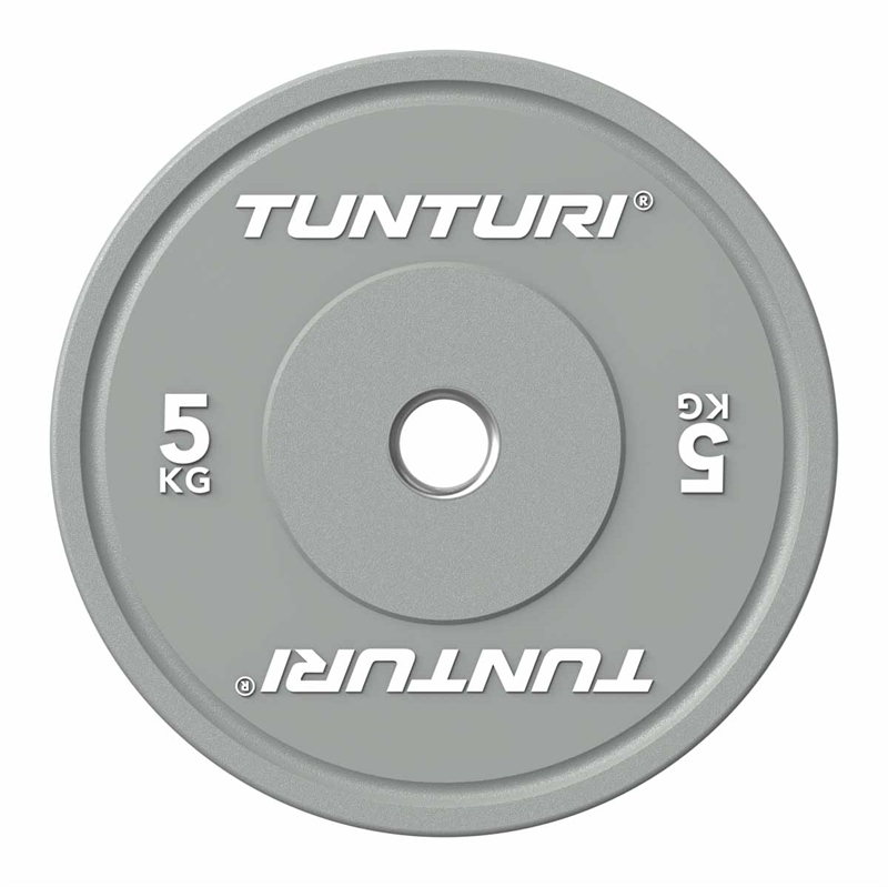 Tunturi Platinum Grey Bumperplate - 5 kg