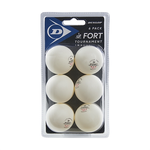 Dunlop 40+Fort Tournament Bordtennisbolde (6-Pack) hvid