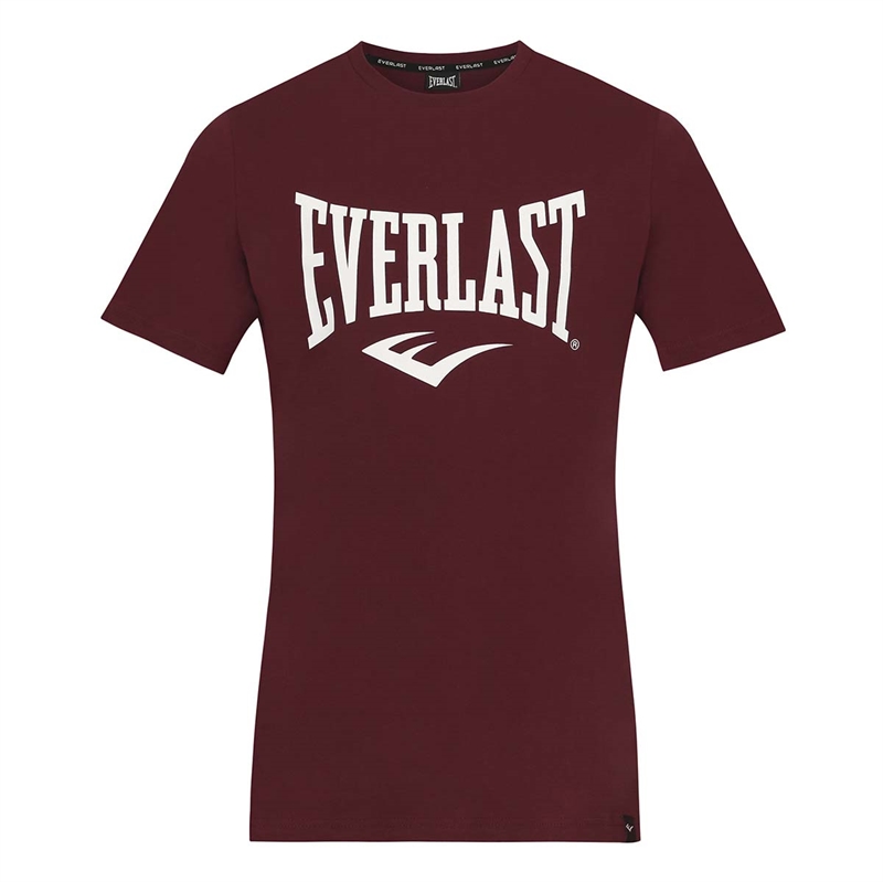Se Everlast Russel T-Shirt - Burgundy hos Fitnessshoppen.dk