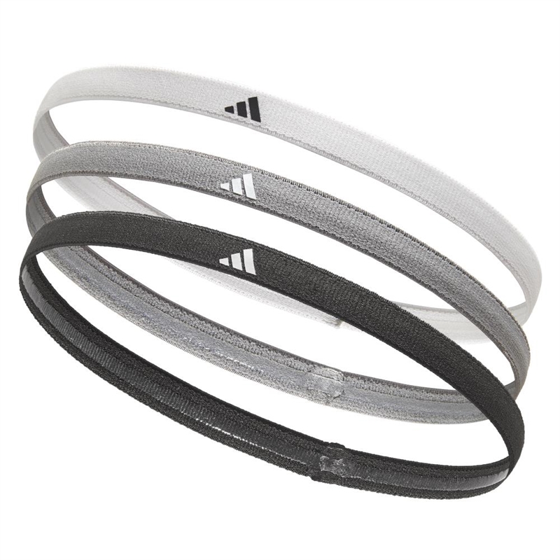 Adidas Hairbands (3-pak, White/Grey/Black)