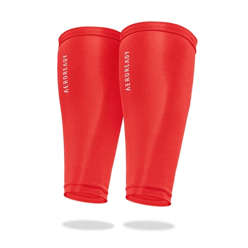 Adidas Aeroready Kompressions Calf Sleeve - Rød bagfra