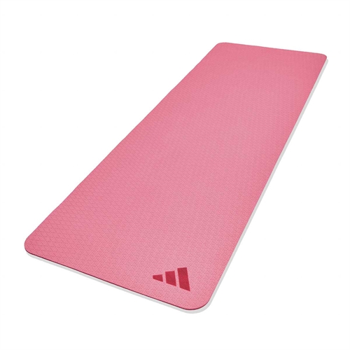 Adidas 4 mm Yogamåtte - Pink flad