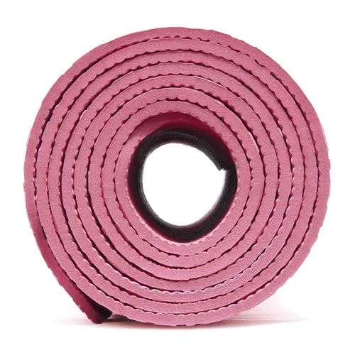 Adidas 4 mm Yogamåtte - Pink rullet sammen