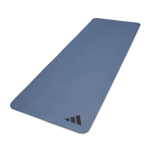 Adidas 4 mm Yogamåtte - Blå flad