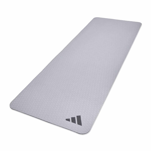 Adidas 4 mm Yogamåtte - Sølv flad