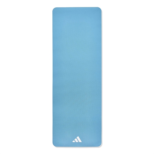 Adidas 8 mm Yogamåtte - Lys blå flad