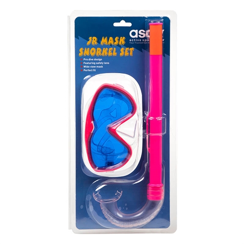 ASG Dykkermaske og snorkel sæt Junior (Pink) indpakning