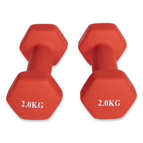 ASG Neoprene Håndvægte - 2x2 kg forfra