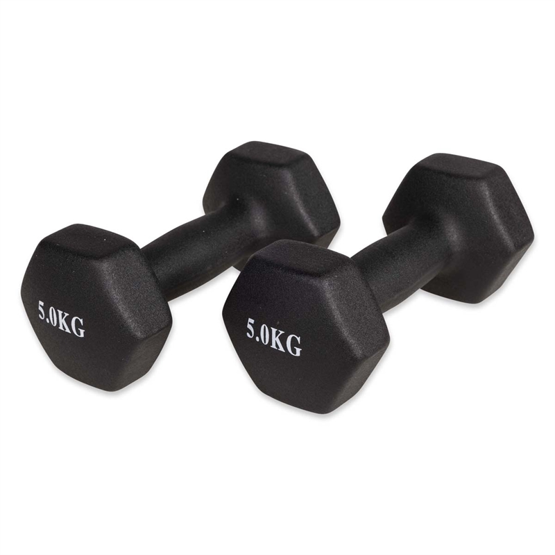 8: ASG Neoprene Håndvægte - 2 x 5 kg