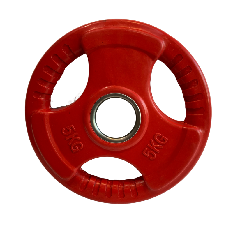 ASG Vægtskive m. Håndtag 5 KG Ø50 (Rød) i farven rød