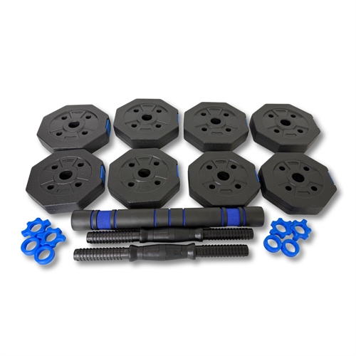 Alle dele i justerbart vægtsæt