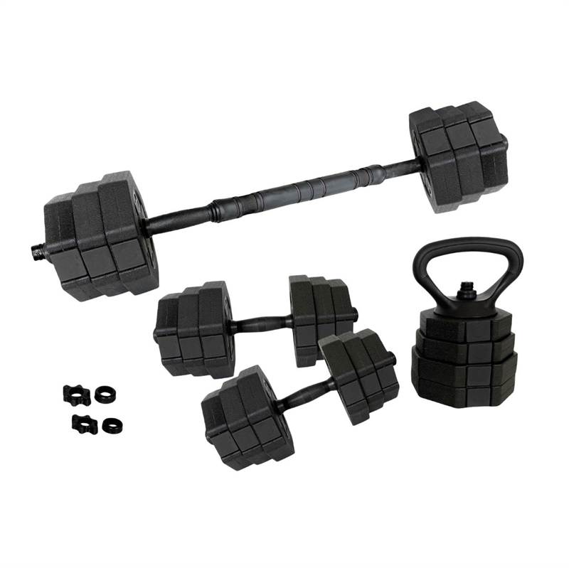 ASG HEX Justerbart Vægtsæt – Sort/Sort – 20 kg