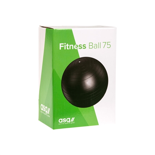 Dette er en fitnessbold på 75 cm fra ASG i farven sort