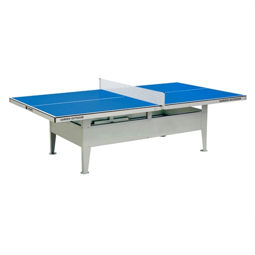 Dette er et Garlando Garden Outdoor Bordtennisbord, bordet er blåt og hvidt