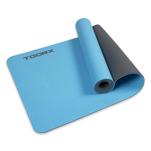 Toorx Pro Yogamåtte - 6 mm (Blå/Grå)