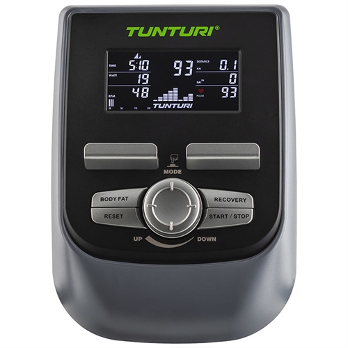 kontrolpanel på Tunturi E60 Performance Motionscykel