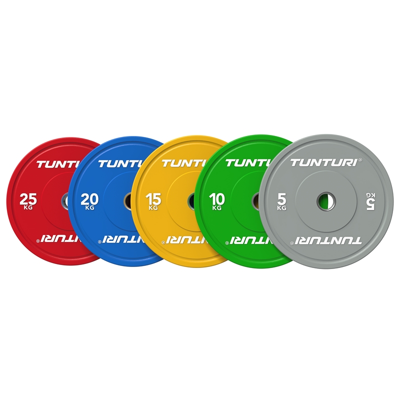 Tunturi Platinum Color Bumper Plates - 5-25 kg