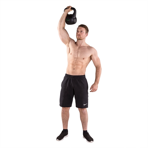 Mand med Tunturi PVC Kettlebells