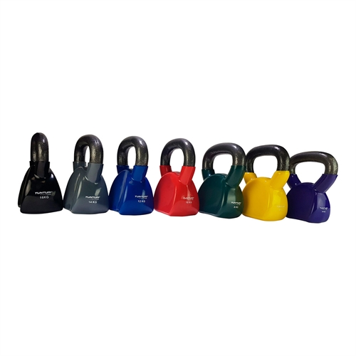 Tunturi Vinyl Kettlebells på række