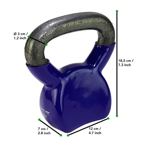 mål på Tunturi Vinyl Kettlebells
