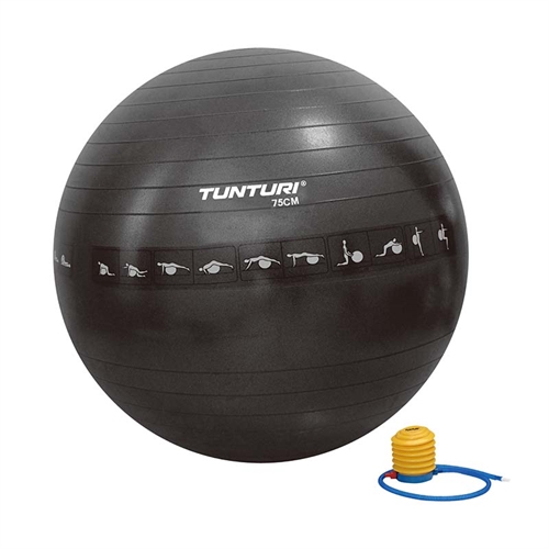 Tunturi ABS Træningsbold i sort 75 cm