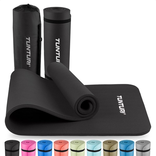 Tunturi NBR Træningsmåtte 1,5 cm. - Sort 