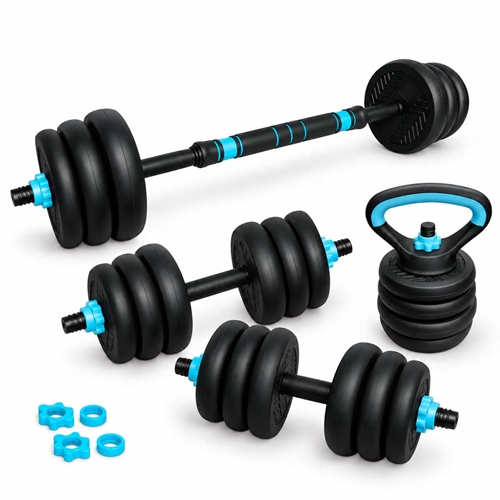Active Sports Gear Justerbart Vægtsæt - Sort/Petrol Blå - 30 kg