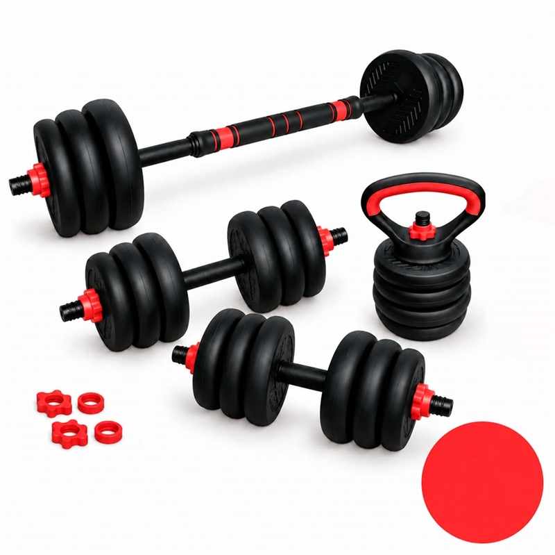 Active Sports Gear Justerbart Vægtsæt - Sort/Rød