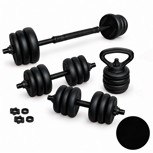 Active Sports Gear Justerbart Vægtsæt - Sort/Sort