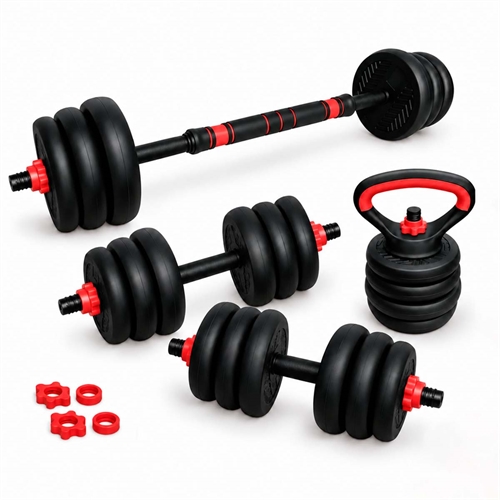 Active Sports Gear Justerbart Vægtsæt - Sort/Rød - 20 kg