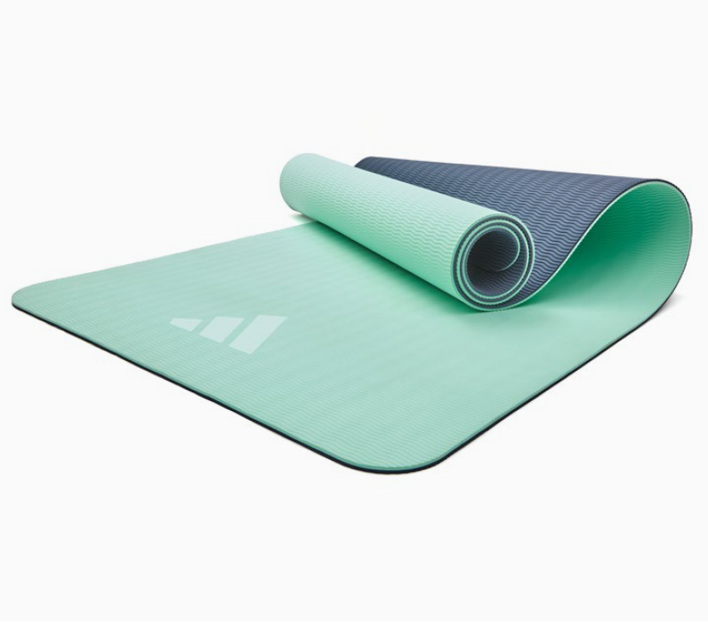 Adidas Dobbeltsidet 6mm Yogamåtte - 6mm - Blå/Mint