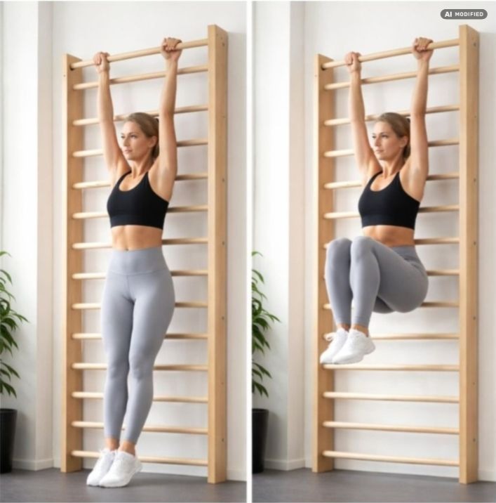 Knee ups på ribbe