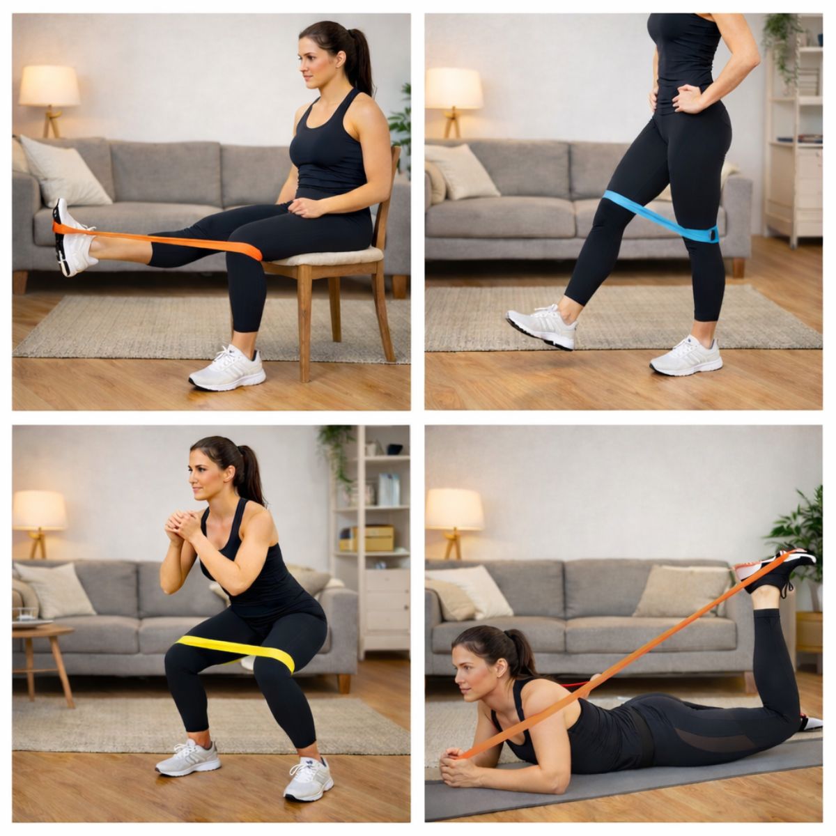 knæøvelser med elastik