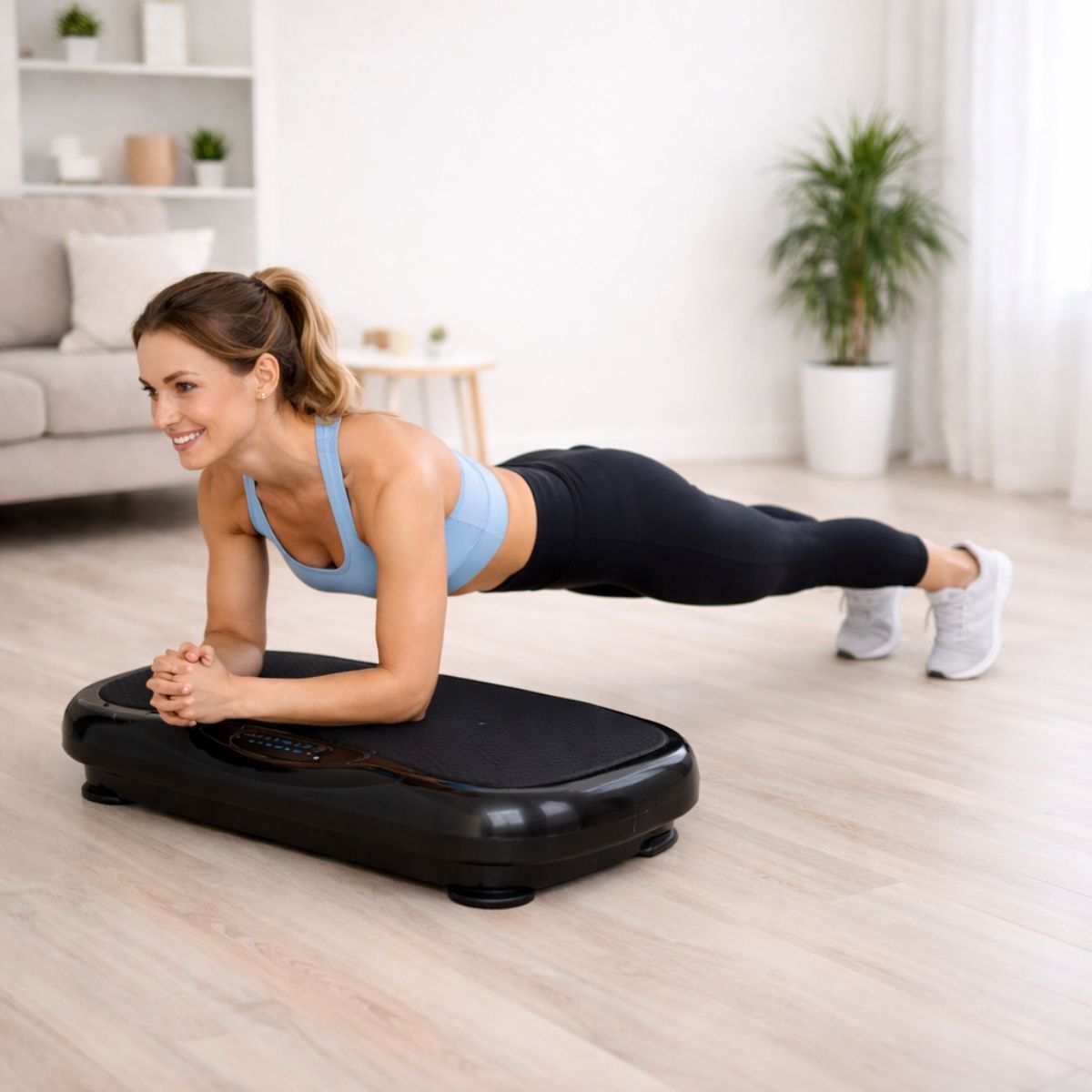 Planke på vibrationstræner