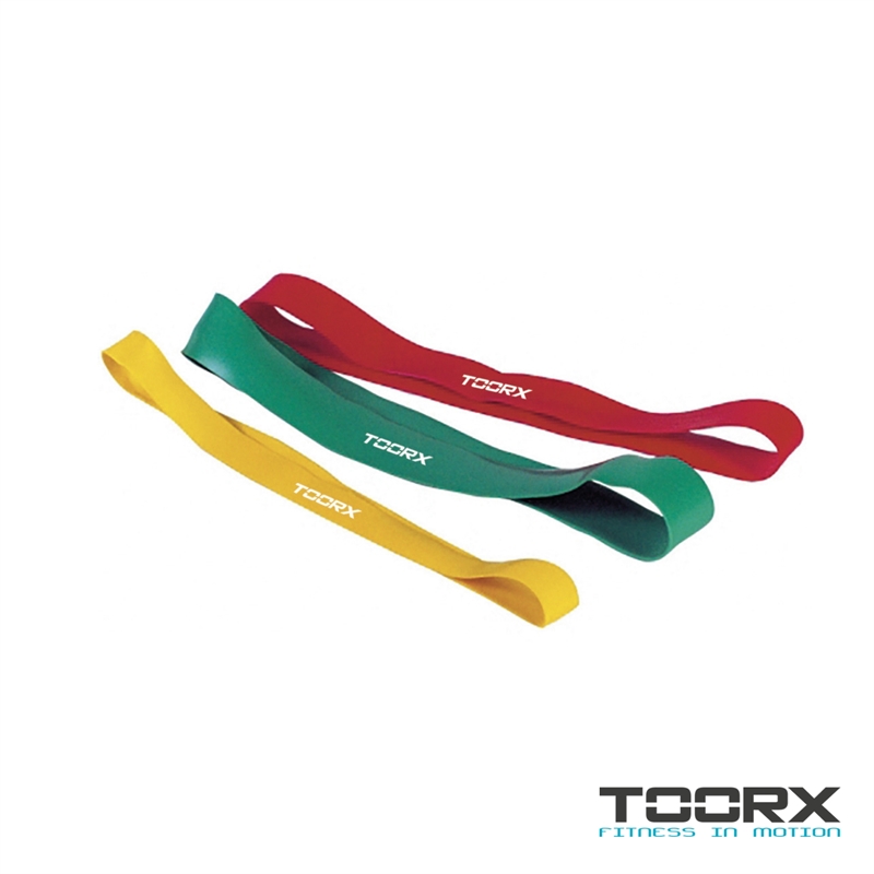 Toorx Latex Træningselastik - Hård (10 stk)
