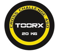 Billede af et sort og gult TOORX Cross Challenge logo