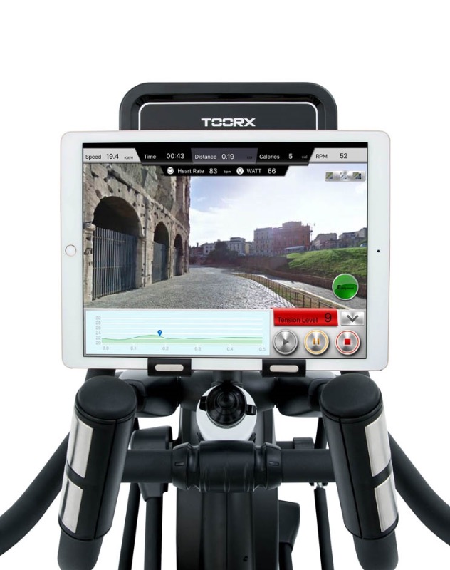 Tablet holder med app understøttelse på Toorx ERX 700 Crosstrainer