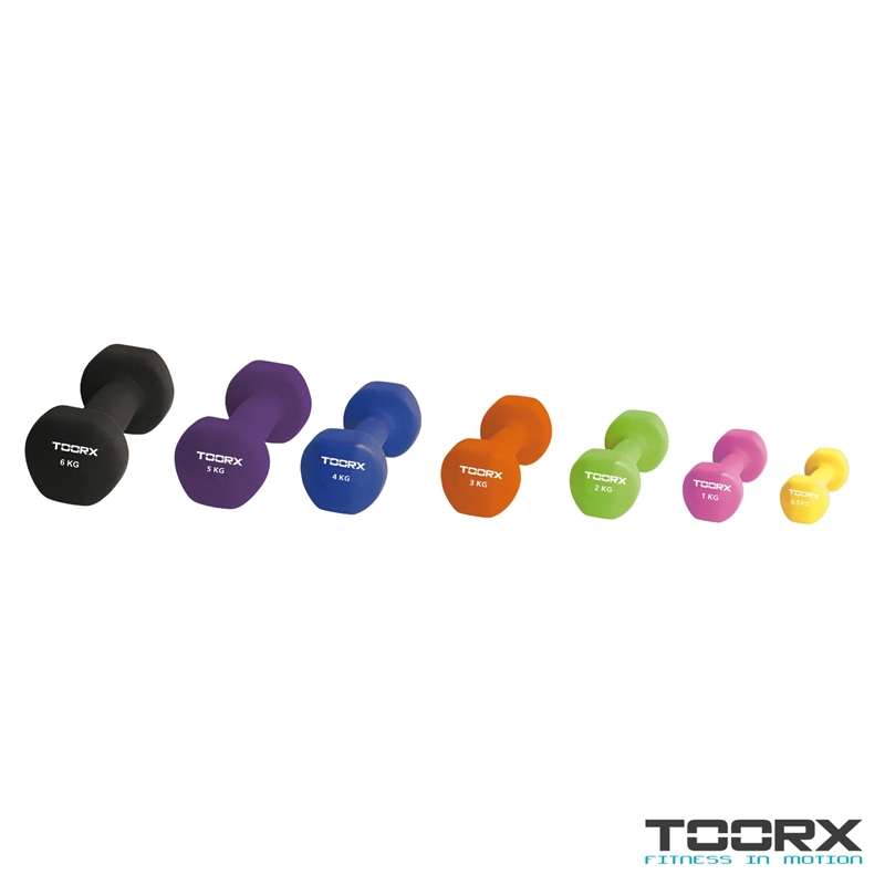 Håndvægte fra Toorx i neopren alle farver