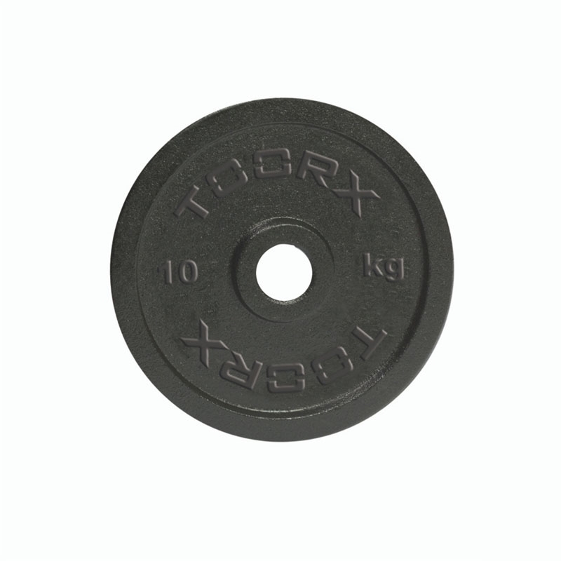  Toorx Vægtskive - 10 kg / Ø25 mm i sort støbejern