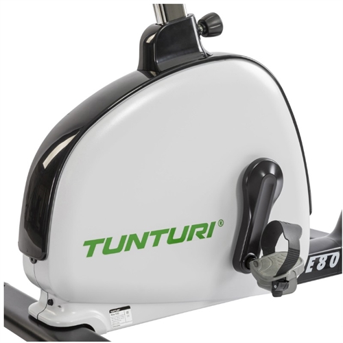 Nærbillede af pedal og side af Tunturi E80 Endurance Motionscykel