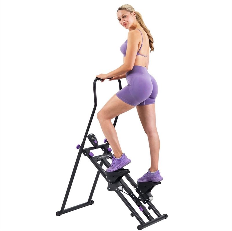 Bestseller! Top Sport Climber 1000 Trappemaskine | Stairmaster med justérbar højde og modstand | Foldbart design - perfekt til hjemmet